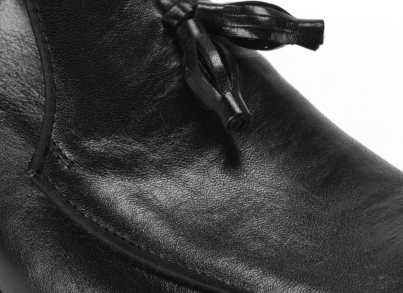 Mokasyny Męskie Skórzane Czarne Arthur - obrazek 3