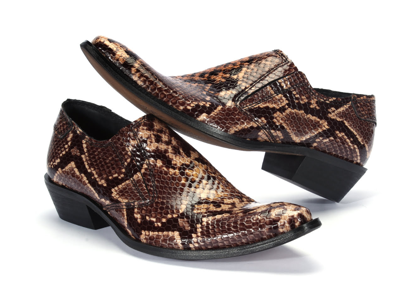 Brwon Men's Leather Cowboy Boots Carlito - Image 5