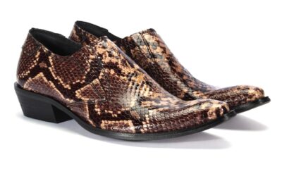 Kowbojki Niskie Męskie Skórzane Brązowe Carlito