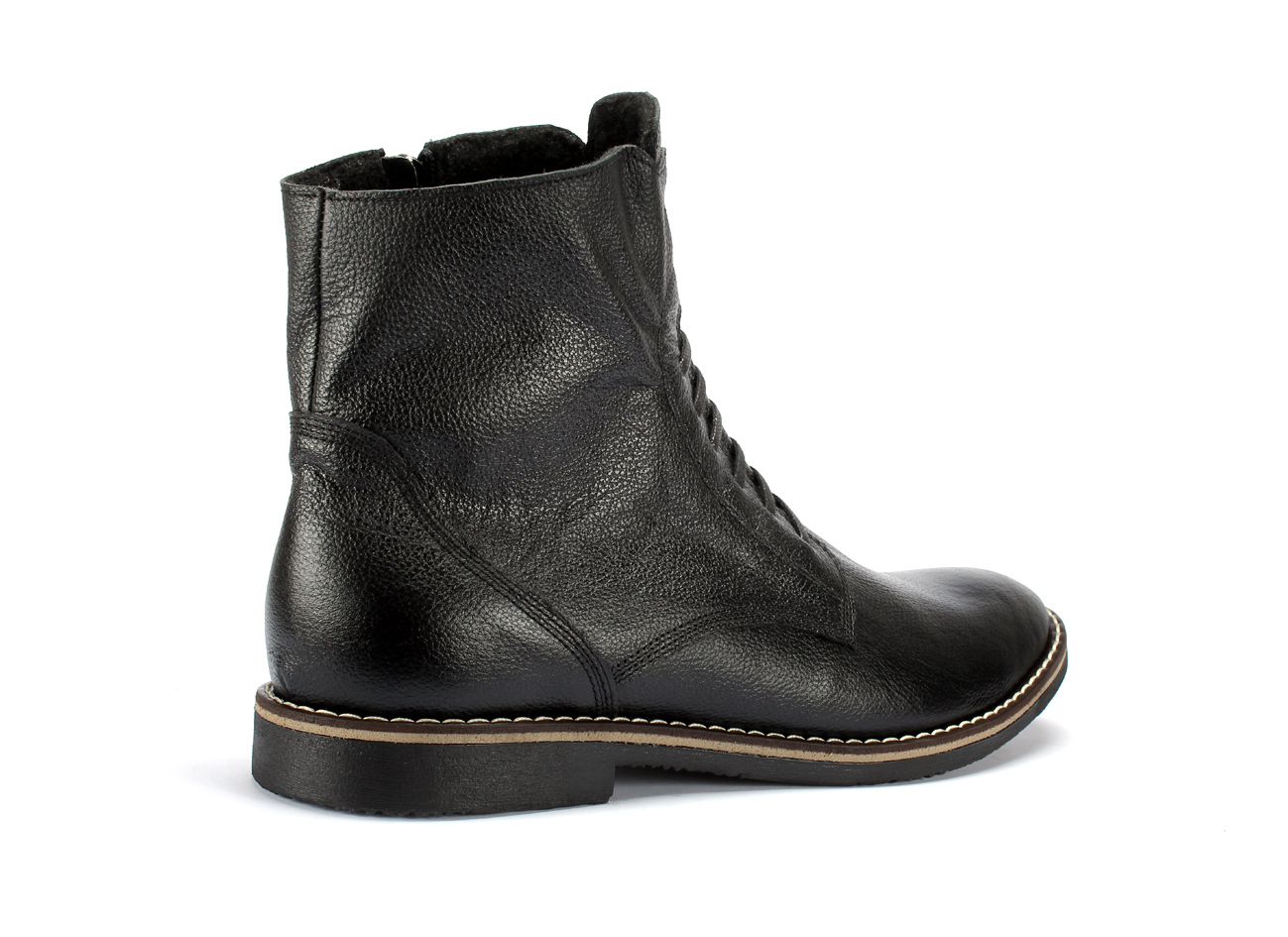 Black Men's Leather Boots Francesco - Image 3
