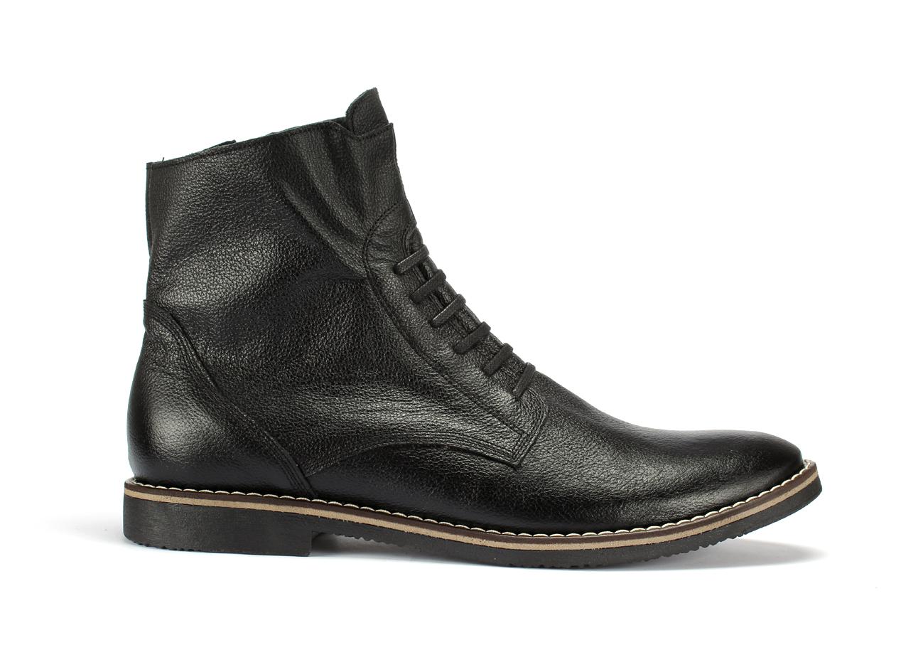 Black Men's Leather Boots Francesco - Image 2