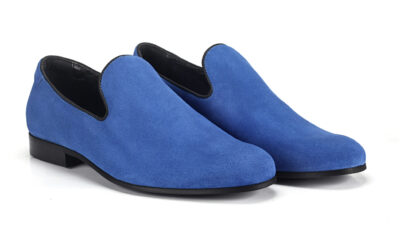 Blue Men's Suede Leather Moccasins Michael