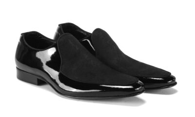 Mokasyny Męskie Skórzane Czarne Pablo