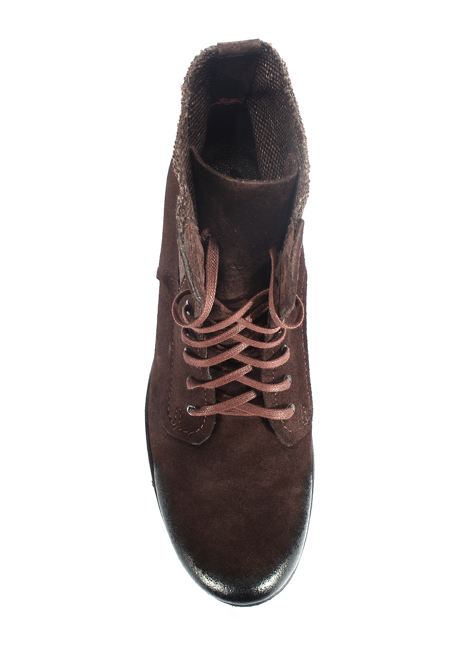 Botki Męskie Skórzane Brązowe Zamszowe Colin - obrazek 6