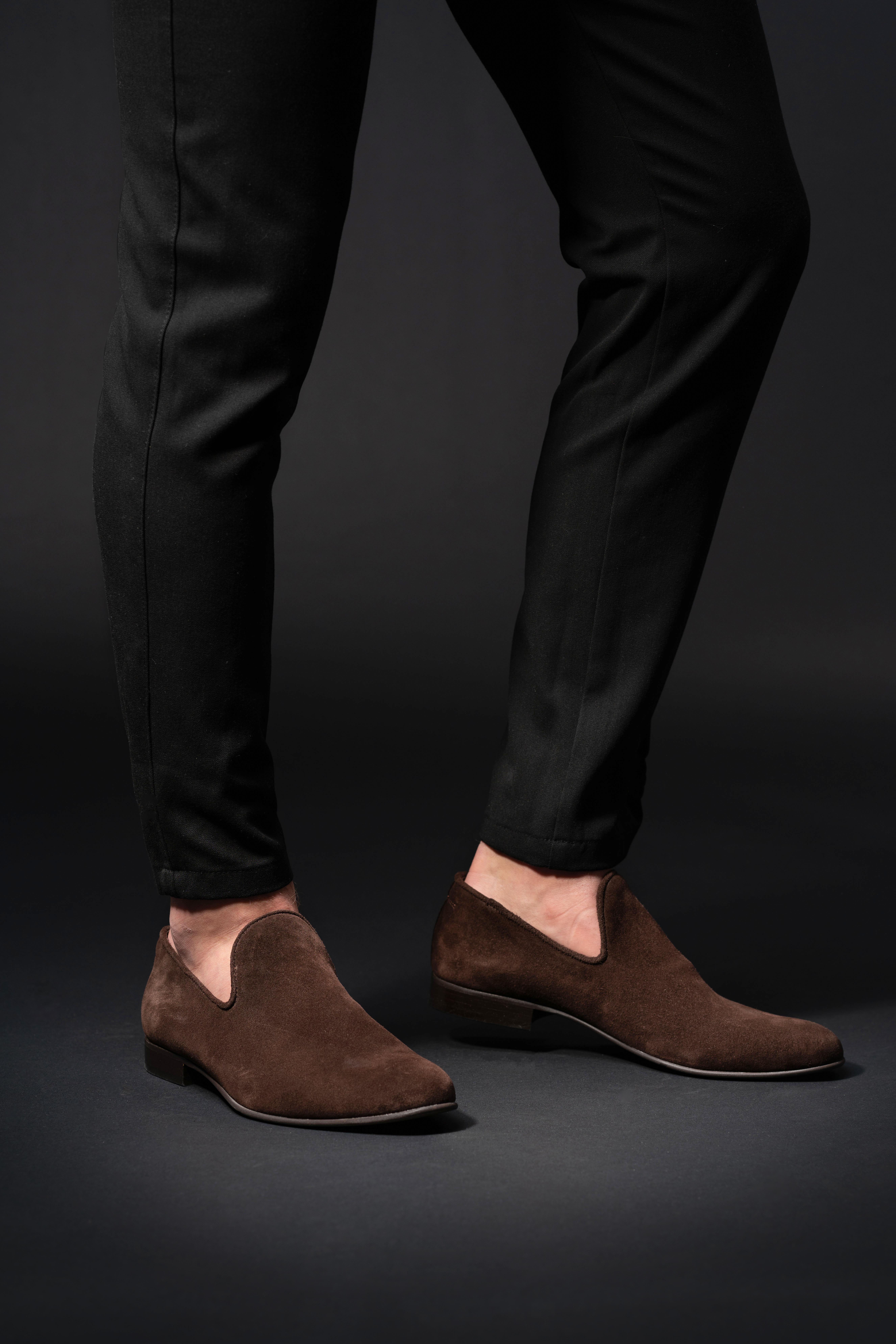 Brown Men's Suede Leather Moccasins Michael - Image 5