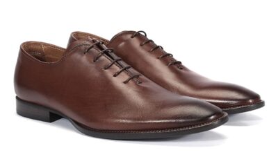 Oksfordy Męskie Skórzane Brązowe Javier