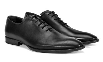 Oksfordy Męskie Skórzane Czarne Javier