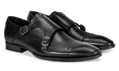 Monki Męskie Skórzane Czarne Cris