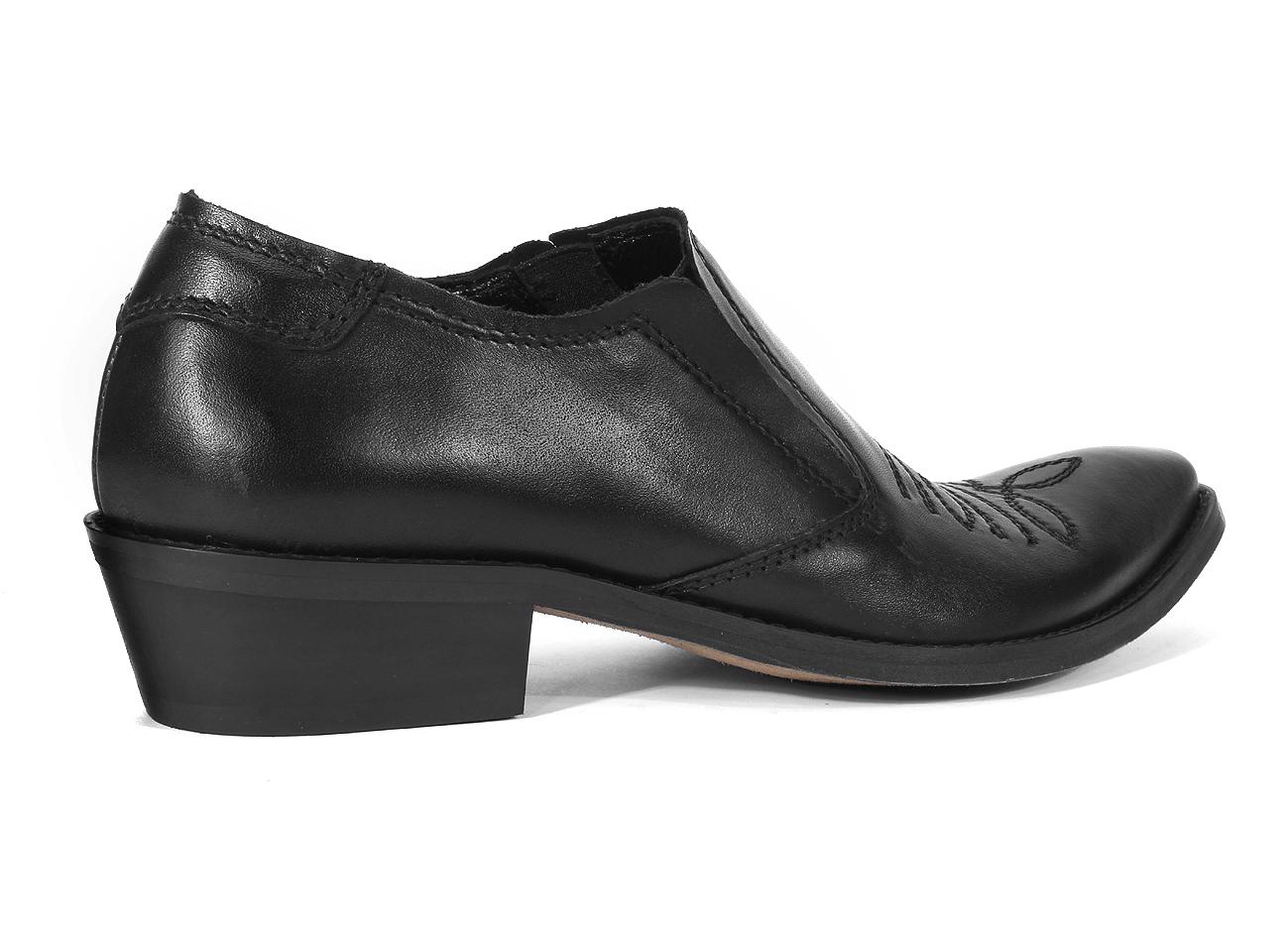 Black Men's Leather Cowboy Boots Carlito - Image 3