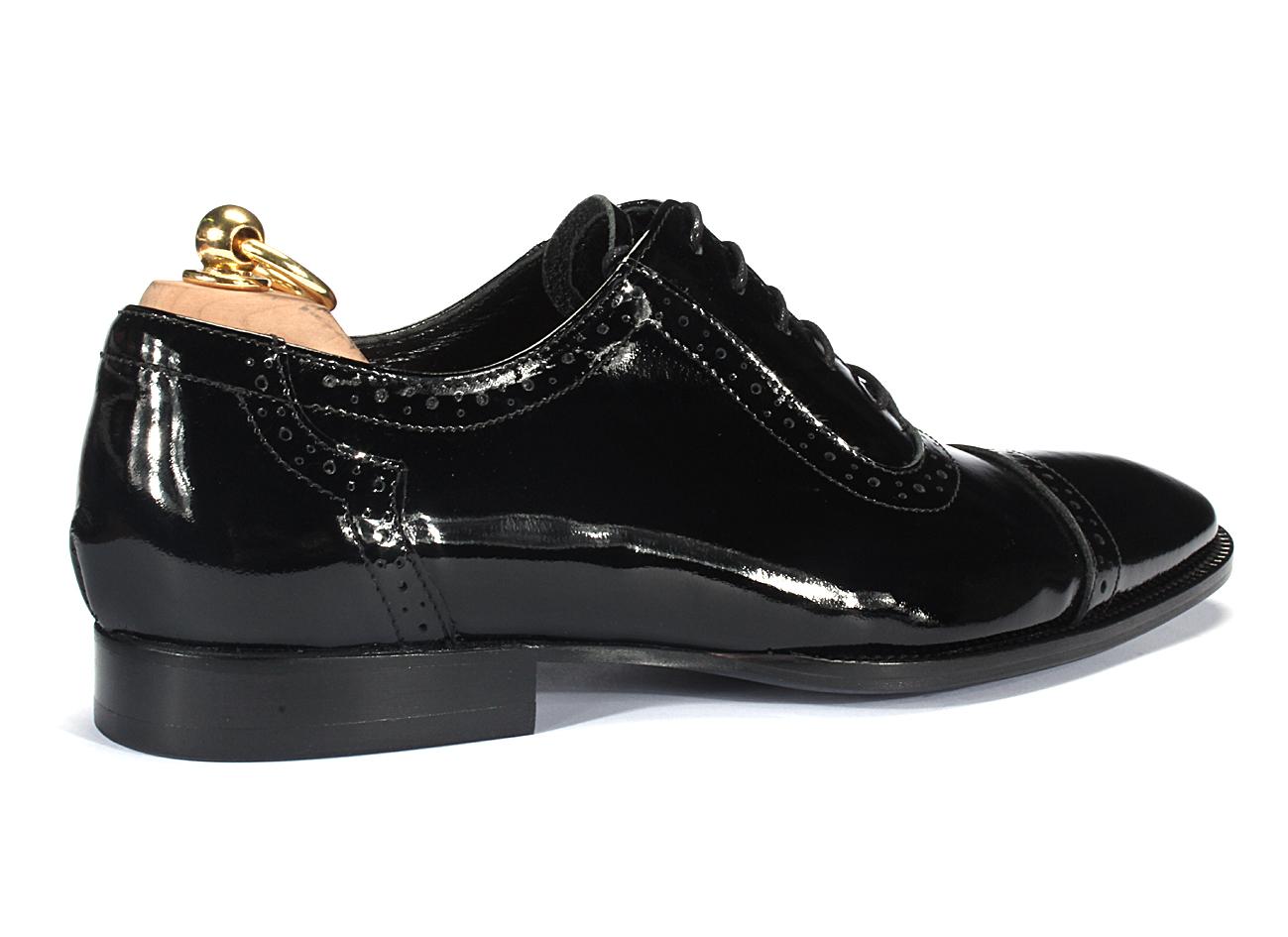 Black Men's Leather Oxford Shoes Diego - Image 3