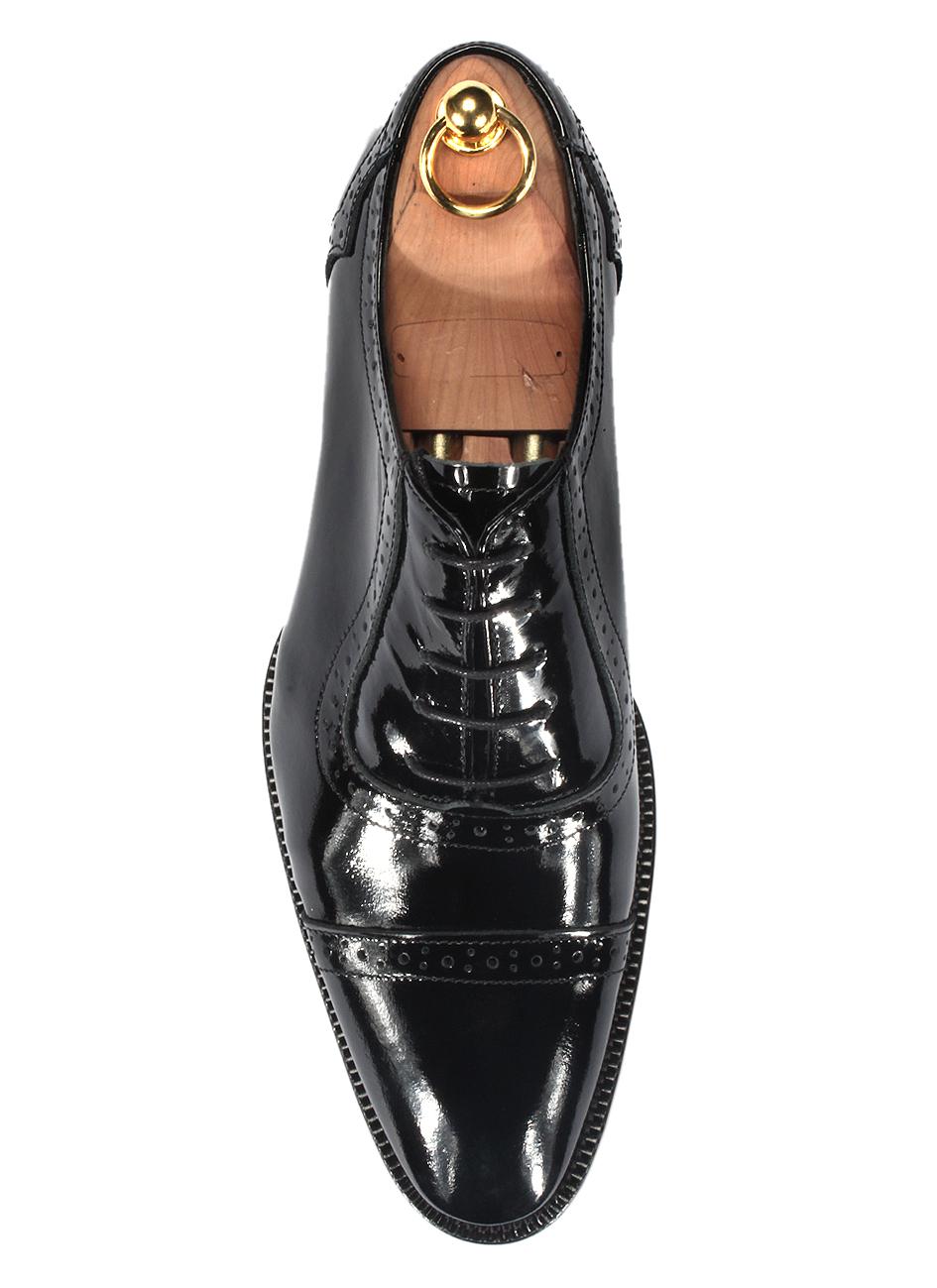Black Men's Leather Oxford Shoes Diego - Image 4