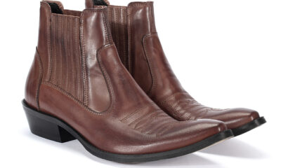 Kowbojki Męskie Skórzane Brązowe Carlos