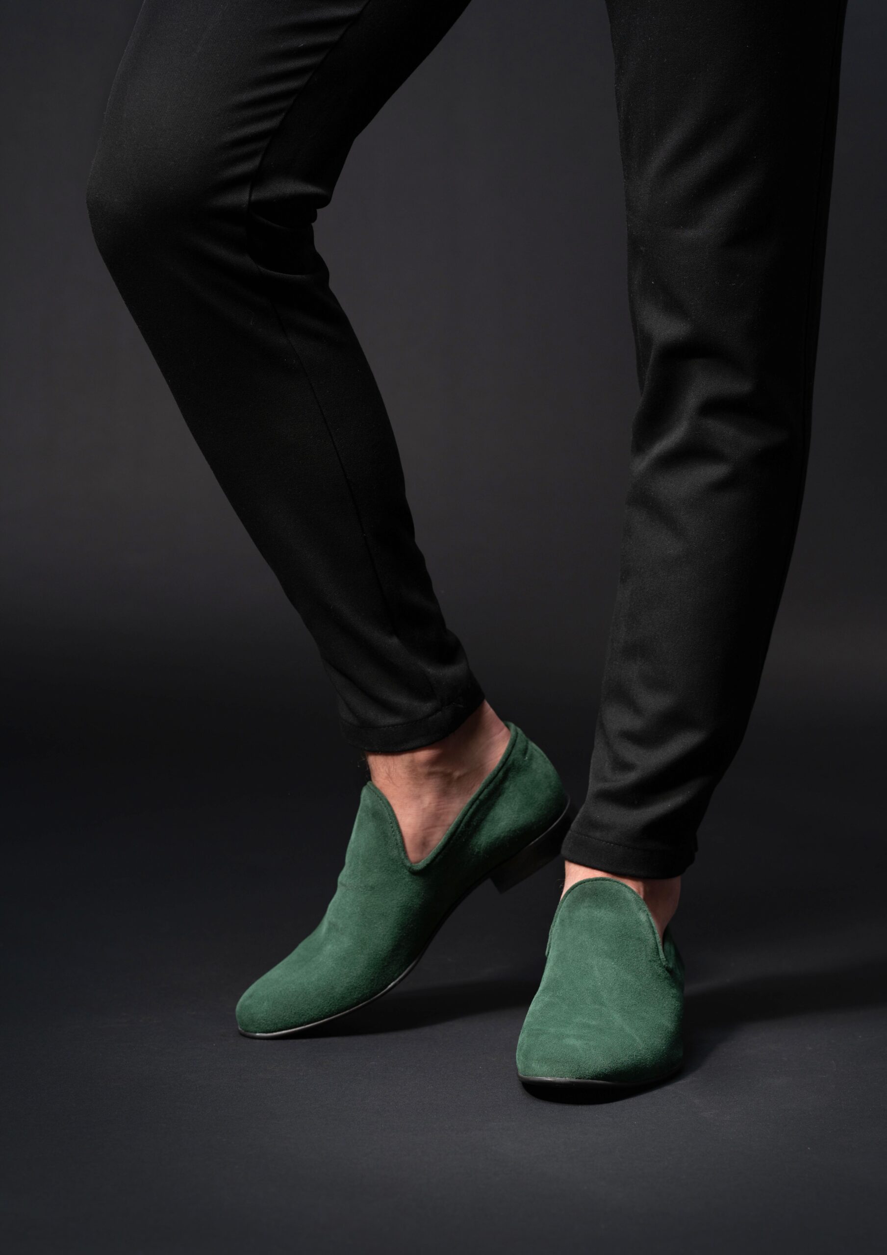 Green Men's Suede Leather Moccasins Michael - Image 4