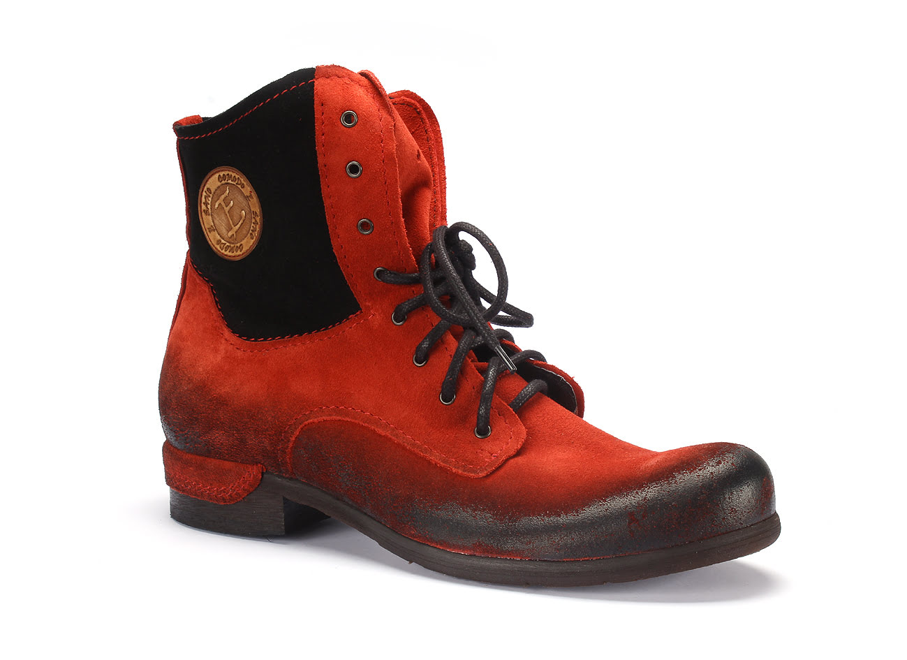 Red Men's Suede Leather Boots Colin - Image 4