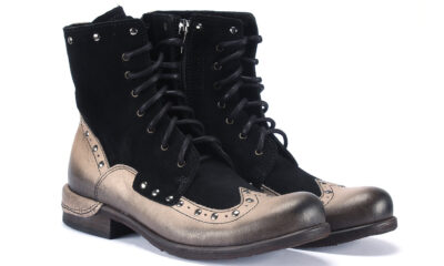 Botki Męskie Skórzane Beżowe Daniel