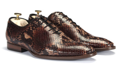 Oksfordy Męskie Skórzane Brązowe Javier