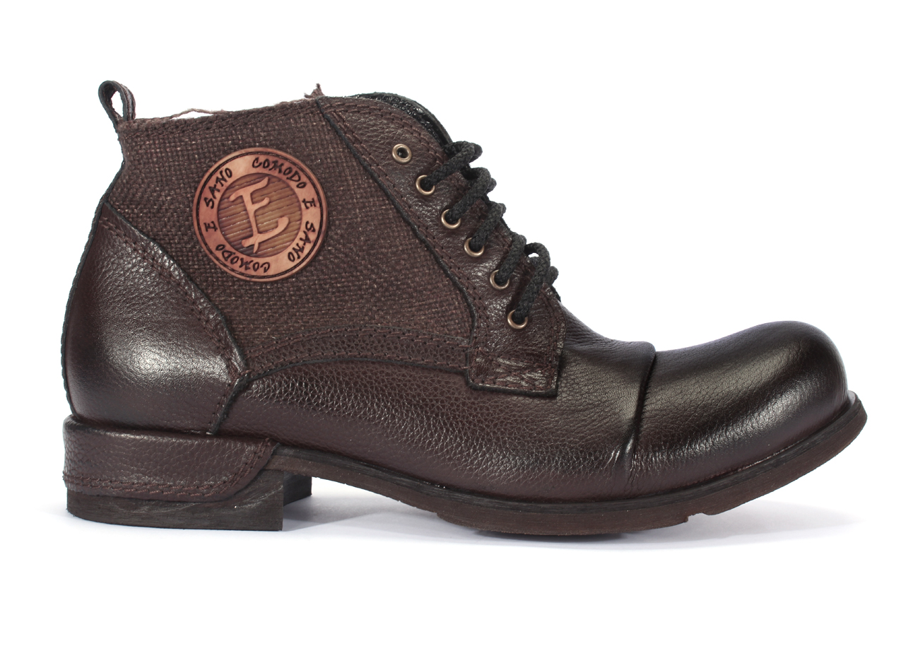 Botki Męskie Skórzane Brązowe Felix Wyprzedaż - obrazek 2