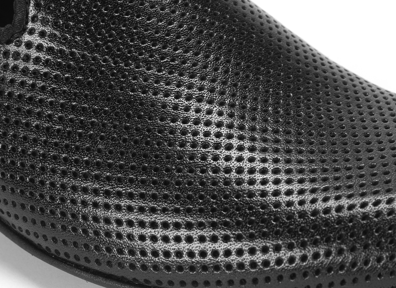 Mokasyny Męskie Skórzane Czarne Michael - obrazek 5