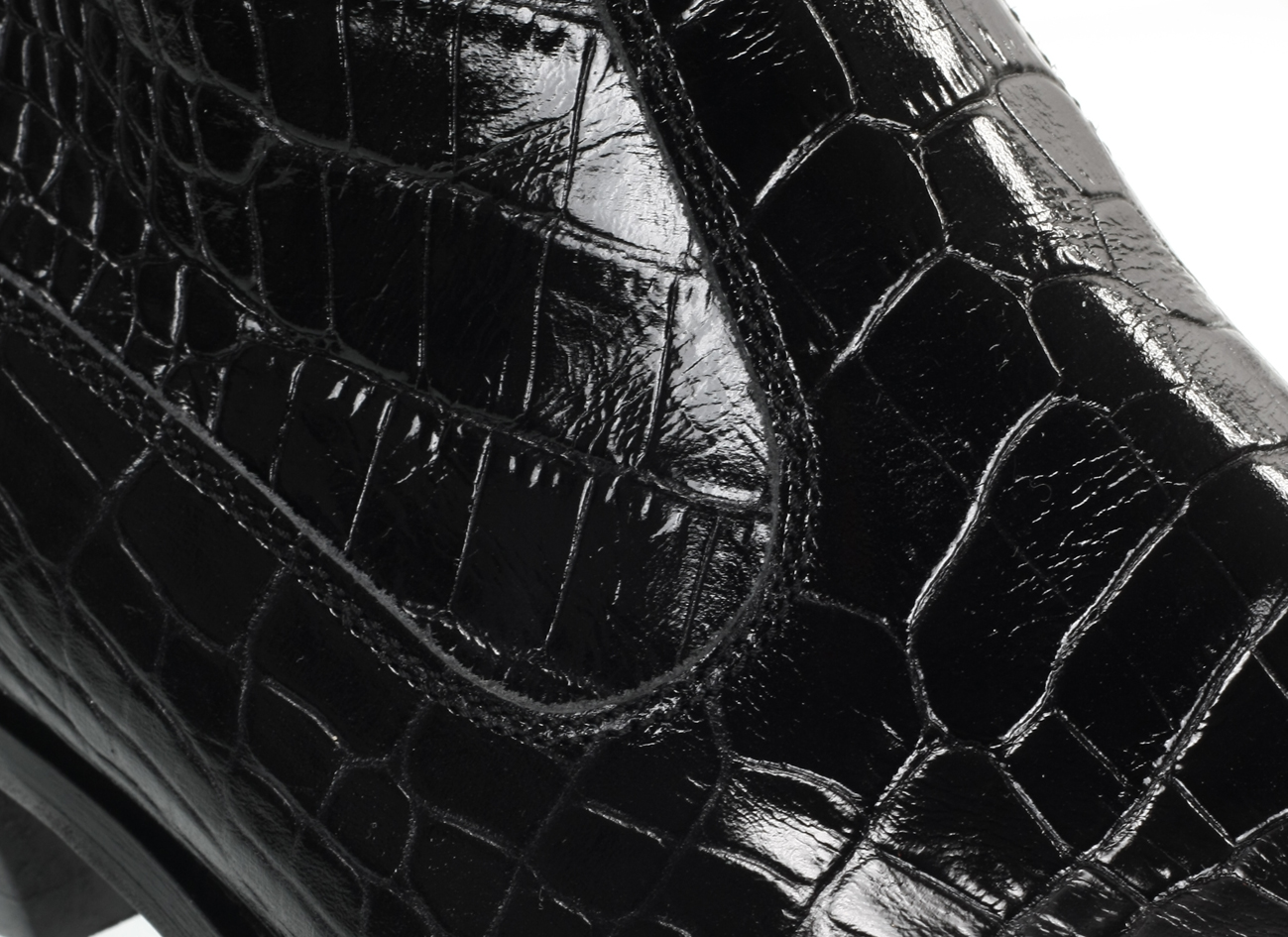 Kowbojki Męskie Skórzane Czarne Howard - obrazek 4