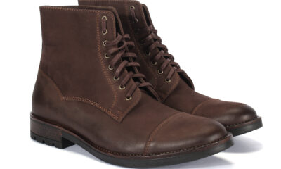 Botki Męskie Skórzane Brązowe Bruce