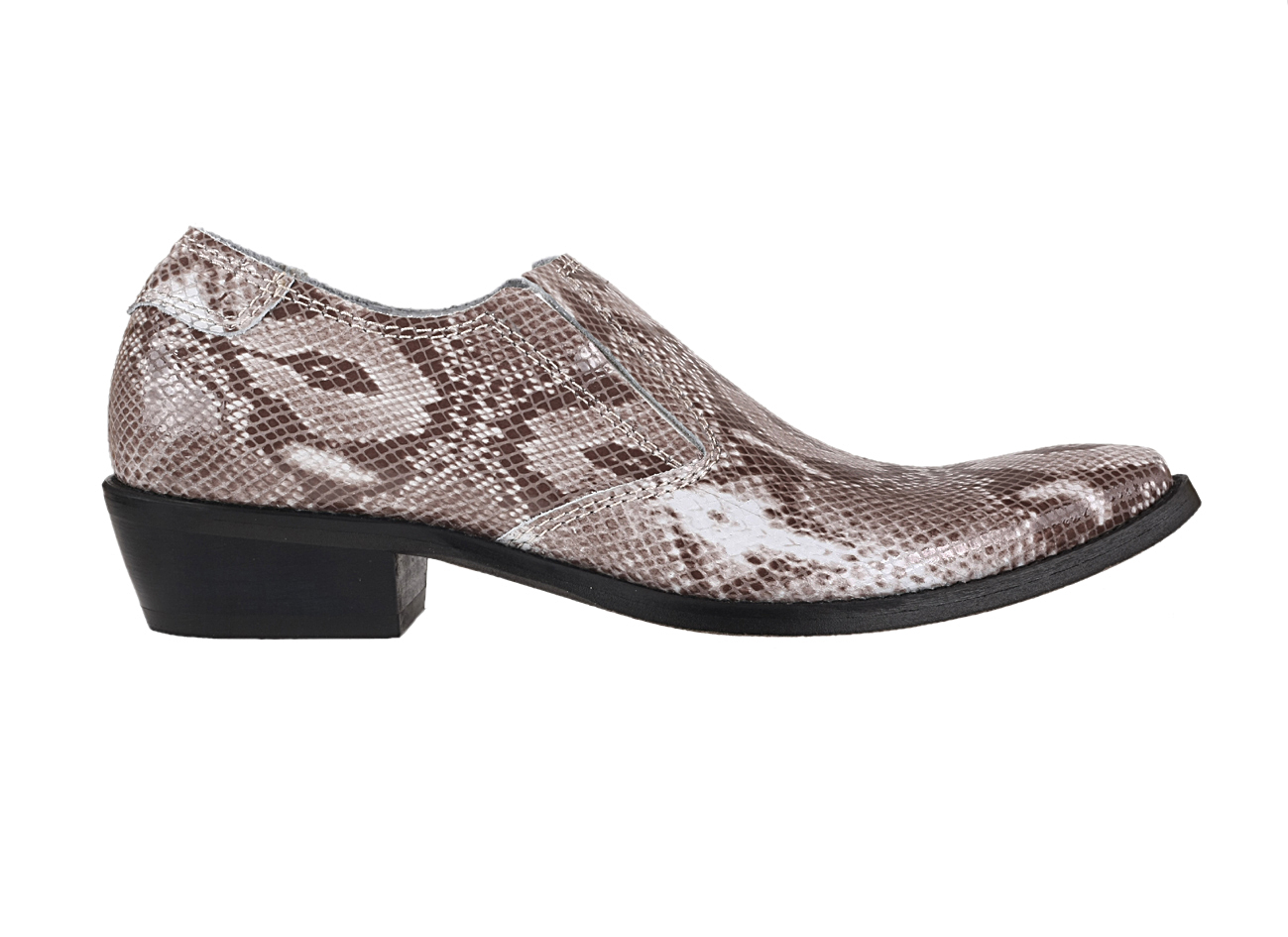 Kowbojki Niskie Męskie Skórzane Lucertola Carlito - obrazek 2