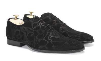 Oksfordy Męskie Skórzane Czarne Javier