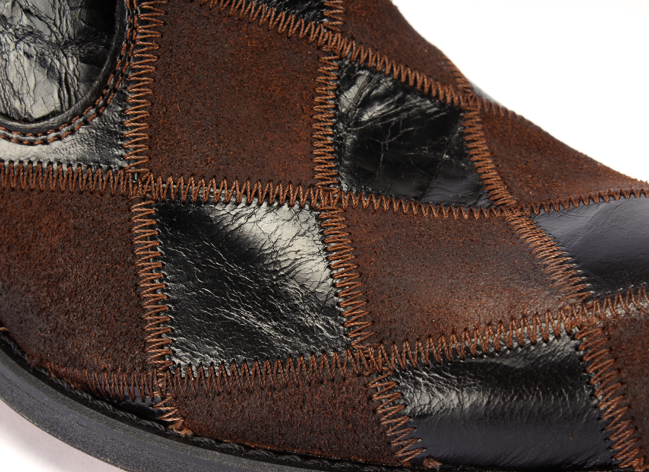 Brown & Black Men's Leather Cowboy Boots Carlos - Image 5