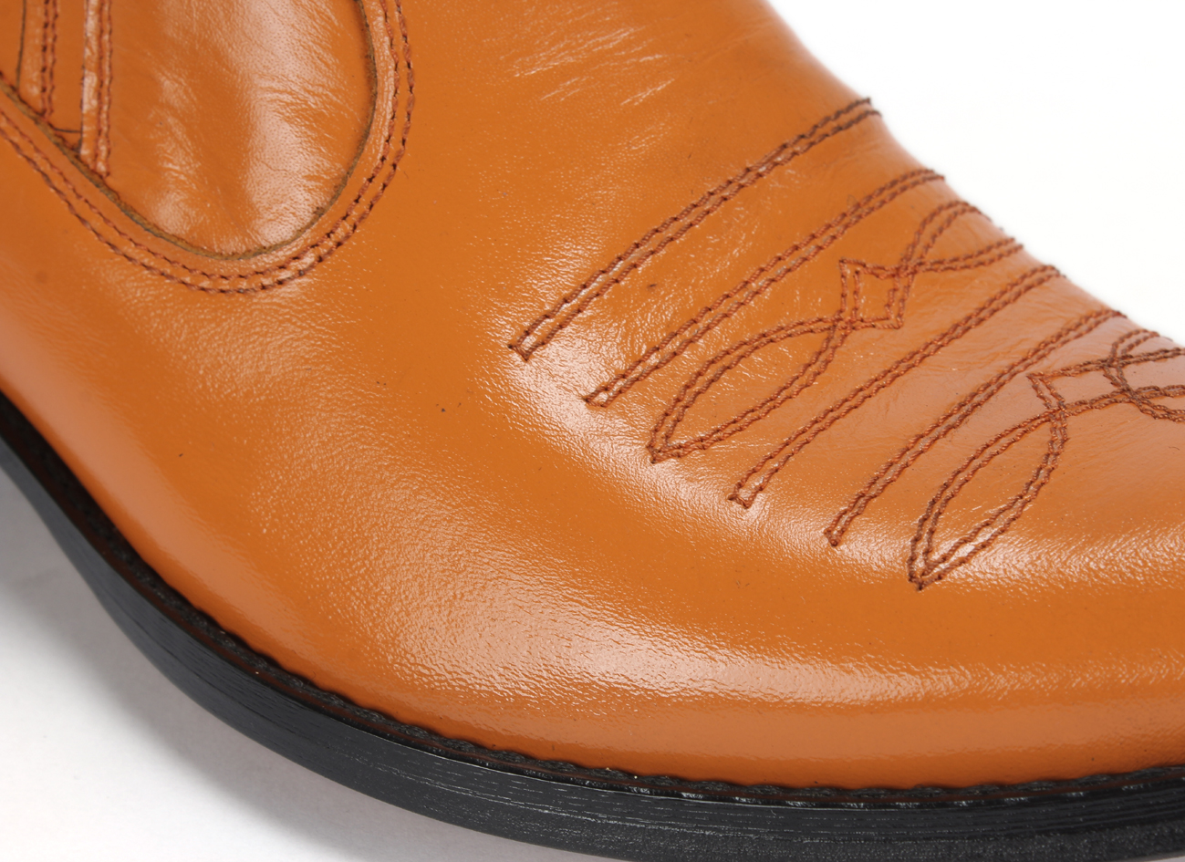 Kowbojki Męskie Skórzane Pomarańczowe Carlos - obrazek 5