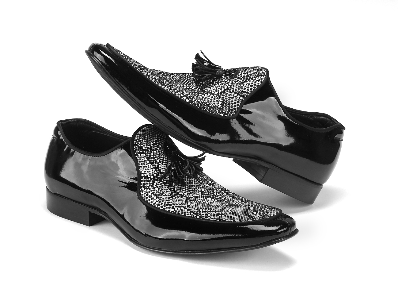 Mokasyny Męskie Skórzane Czarne Arthur - obrazek 4