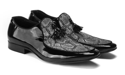 Mokasyny Męskie Skórzane Czarne Arthur