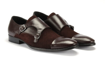 Monki Męskie Skórzane Ciemnobrązowe Cris