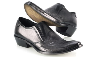 Kowbojki Niskie Męskie Skórzane Czarne America