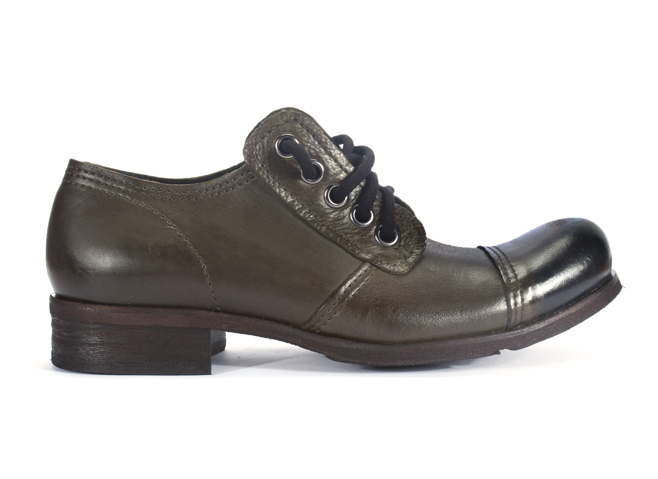 Olive Men's Leather Casual Shoes Charles - Image 4