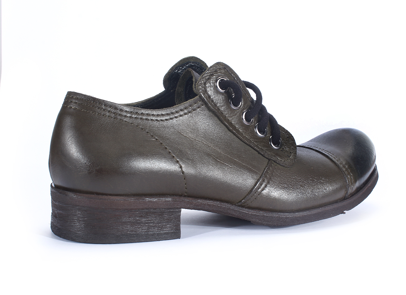 Olive Men's Leather Casual Shoes Charles - Image 3