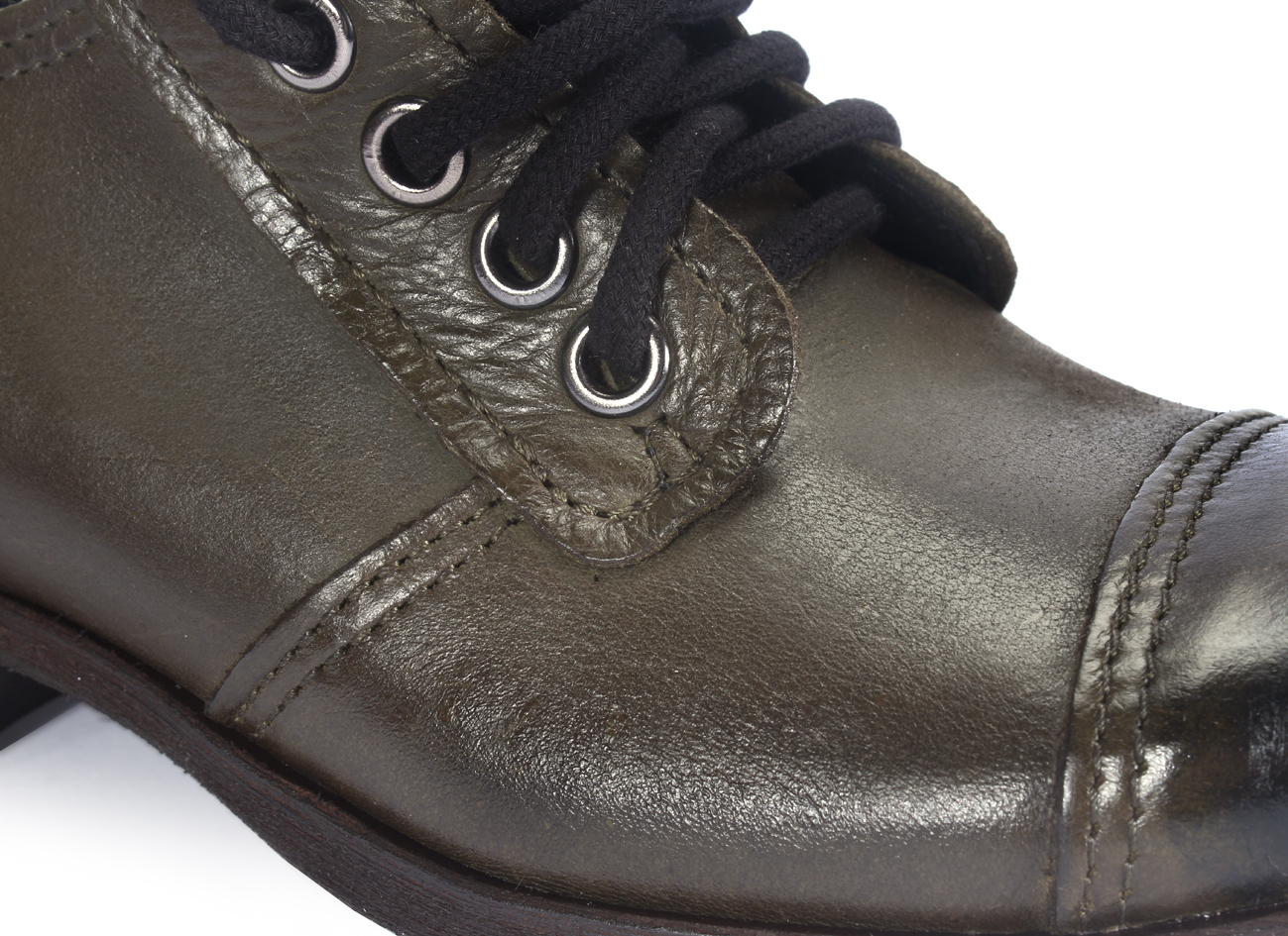 Olive Men's Leather Casual Shoes Charles - Image 2