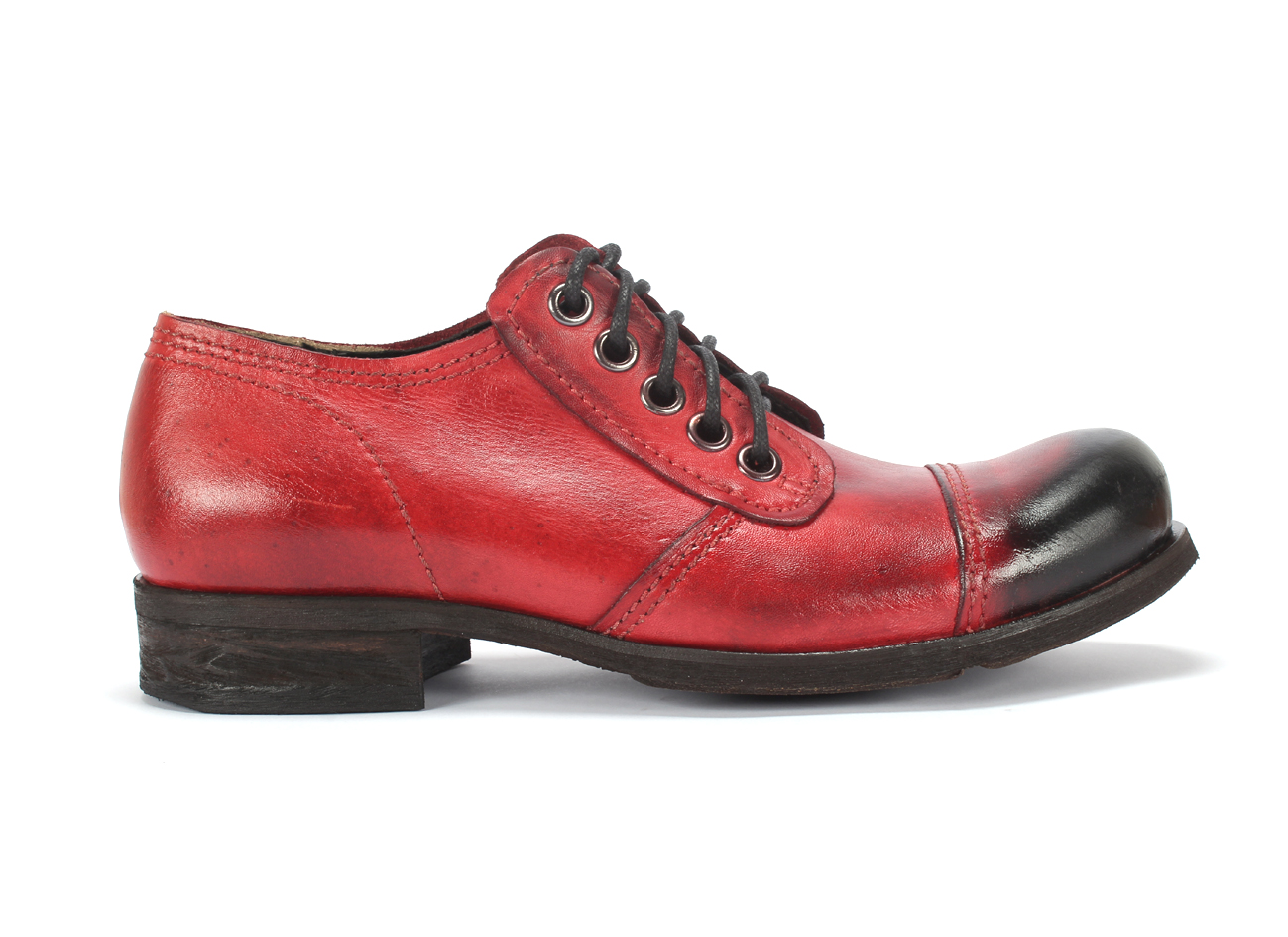 Red Men's Leather Casual Shoes Charles - Image 2