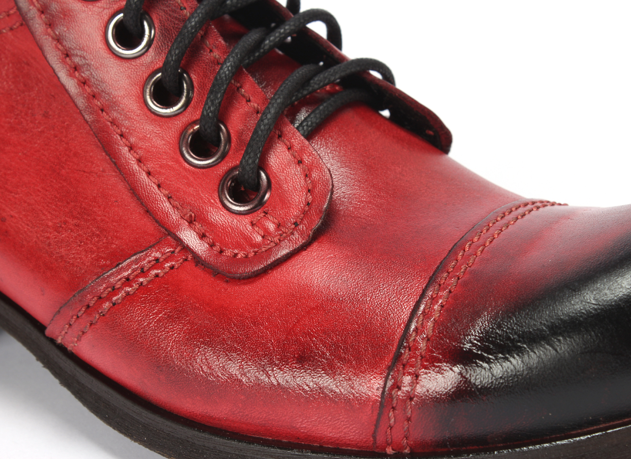 Red Men's Leather Casual Shoes Charles - Image 4
