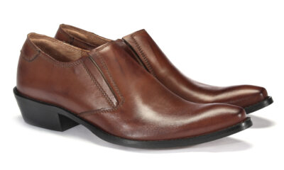 Kowbojki Niskie Męskie Skórzane Brązowe Jose