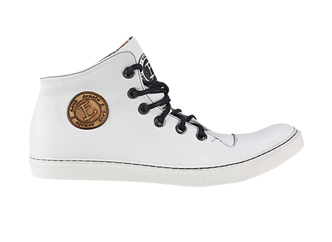 Trampki Męskie Skórzane Białe Liam - obrazek 2