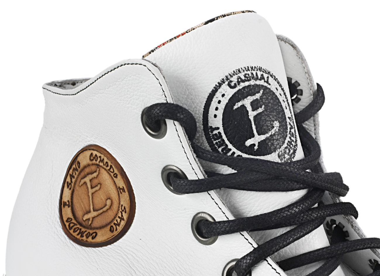 Trampki Męskie Skórzane Białe Liam - obrazek 5