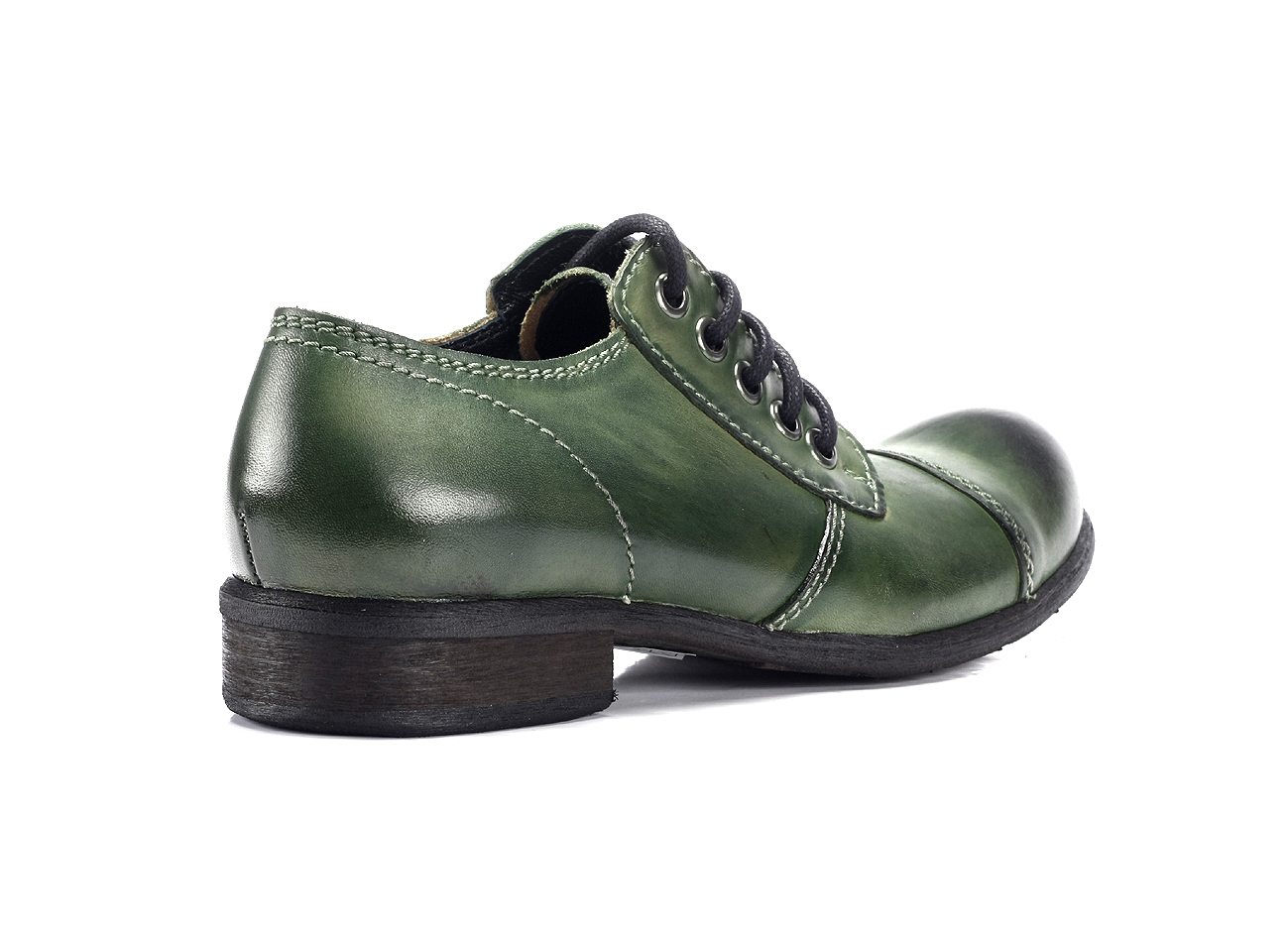 Obuwie Męskie Skórzane Zielone Charles - obrazek 3