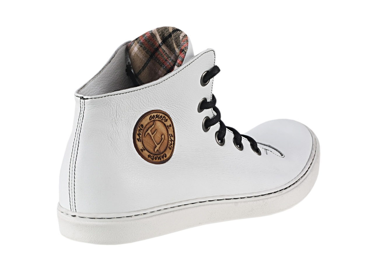 Trampki Męskie Skórzane Białe Liam - obrazek 3