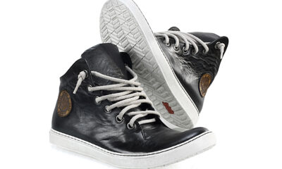 Trampki Męskie Skórzane Czarne Liam