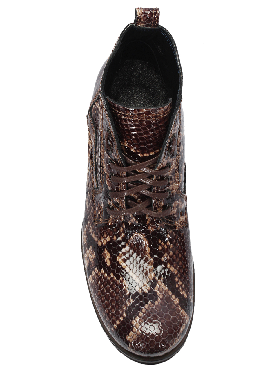 Botki Męskie Skórzane Brązowy Wąż Felix - obrazek 4