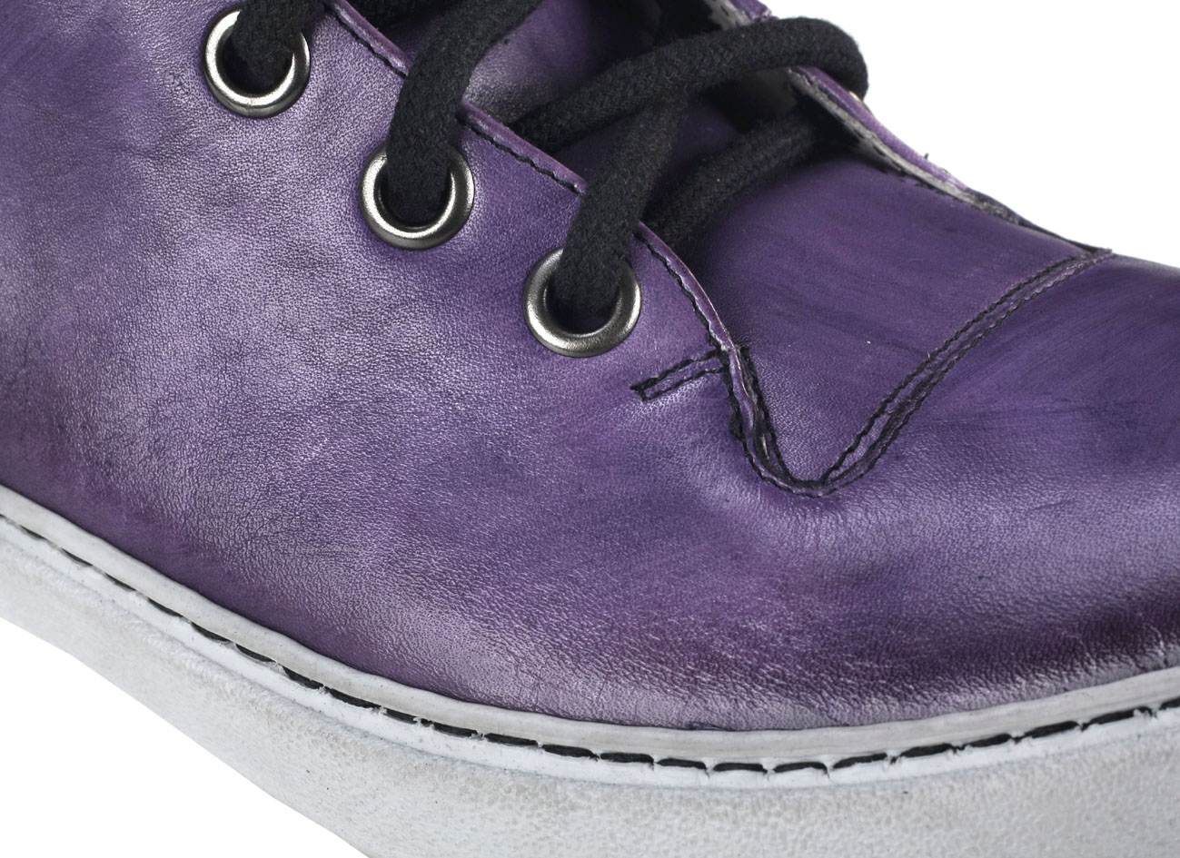 Trampki Męskie Skórzane Fioletowe Liam - obrazek 5