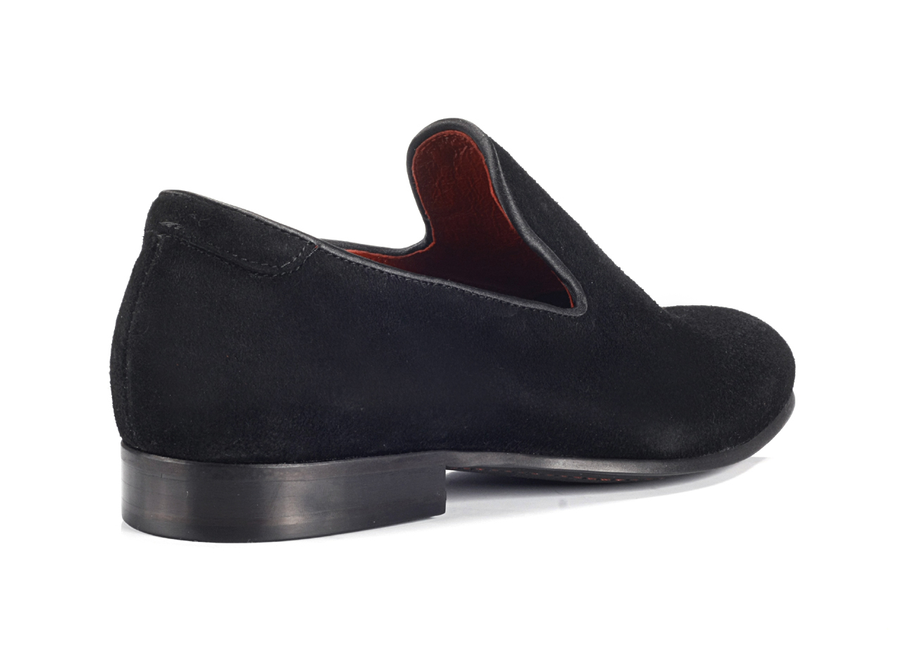 Mokasyny Męskie Skórzane Czarne Zamszowe Michael - obrazek 3