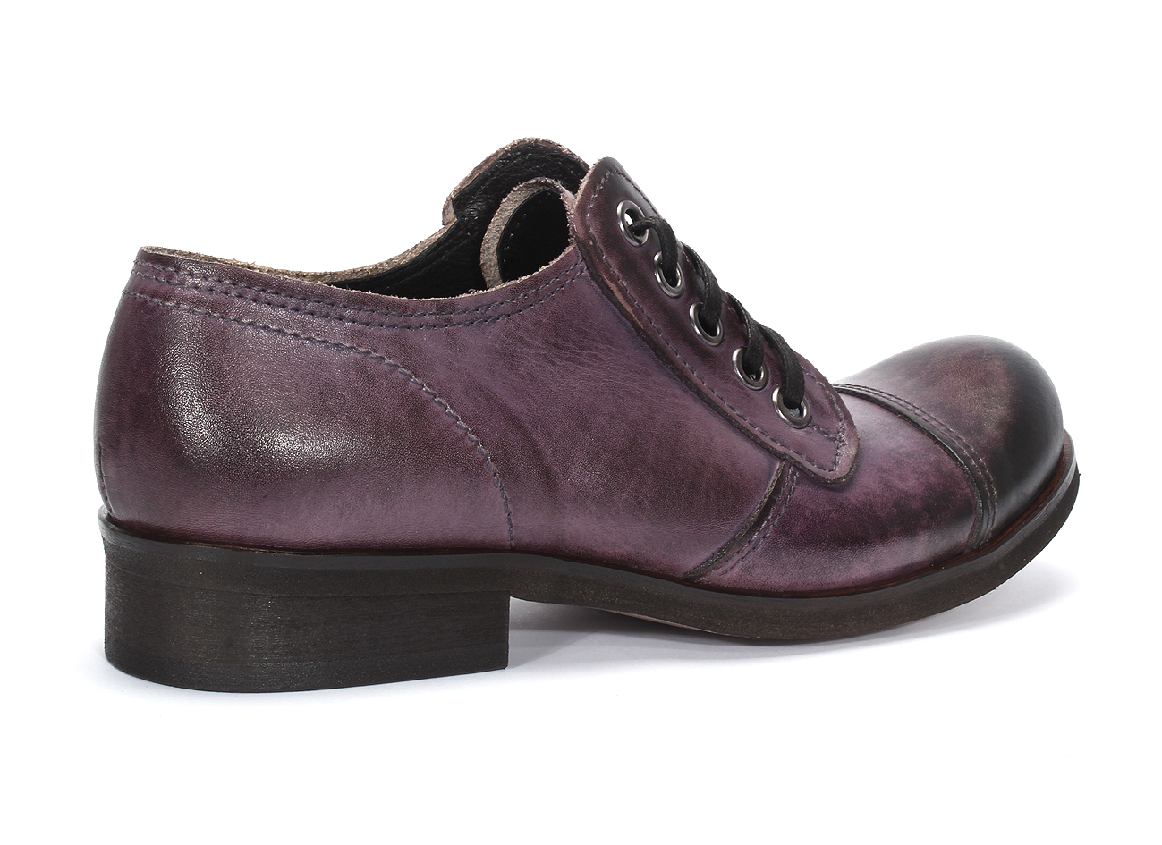 Obuwie Męskie Skórzane Fioletowe Charles - obrazek 3