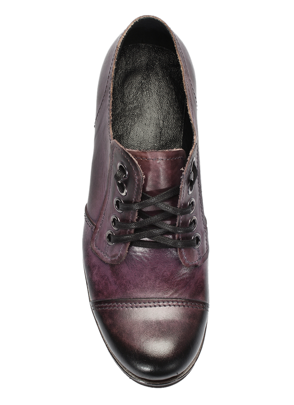 Obuwie Męskie Skórzane Fioletowe Charles - obrazek 4