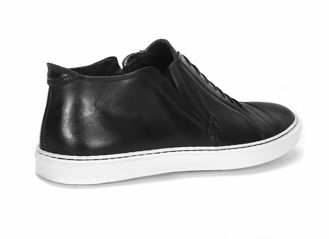 Trampki Męskie Skórzane Czarne Oliver - obrazek 3