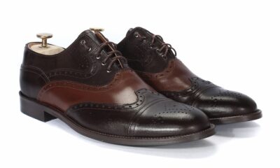 Brogsy Męskie Skórzane Brązowe Paul